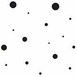 York Wallcoverings KS2431 Cool Kids Dot Variety Wallpaper, Snow/Licorice by York Wallcoverings