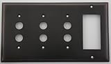 オイルはブロンズ3押しボタンスイッチ1 GFI / Rocker開口部4ギャングスイッチプレート