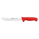 High Quality 8-Inch 200 mm 2900 Range Curved Butcher Knife, Red