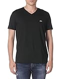 Lacoste メンズ半袖Tシャツ Vネック ピマ綿ジャージー US サイズ: 4 カラー: ブラック
