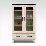 キャビネット 完成品 幅70cm 木製 アンティーク風 国産品 日本製 ホワイト 白 ブラウン