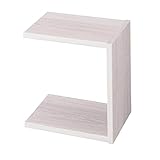 [ベルメゾン] オープンシェルフ・ラック 連結 パーツ ホワイト Ｂ（コの字型（横積み））