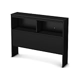 South Shore 39-Inch Libra Bookcase Headboard, Twin, Pure Black [並行輸入品]