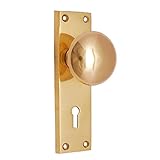 Adonai Hardware Ephraim Brass Door Knob with Plate