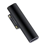 USB-C to Surface Pro 急速充電アダプタ15V/3A 45W PD Type-C充電器必要 両端Type-cケーブル必要、マイクロソフト Surface Pro 7/6/5/4/3/X Surface Go1/2 Surface Laptop 1/2/3/4/5 Book タブレット対「ブラック」