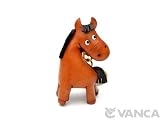 革物語 KH キーホルダー うま VANCA CRAFT (日本製 職人の手作り)