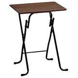 【訳あり・在庫処分】（まとめ） ホームスタイリング イース フォールディングテーブル S W560×D420mm ブラウン 1台 【×2セット】