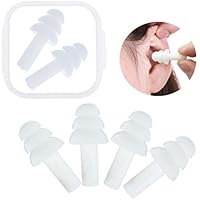 耳栓2ペア パックライブ 防音 睡眠 飛行機 医療用 シリコン 安眠 音楽用, 重複使用可能 携帯便利