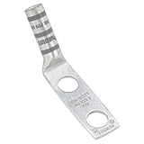 Panduit LCC2-14AH-Q Code Conductor Lug, Two Hole, Long Barrel, 45 Degree Angle, #2 AWG Copper Conduc