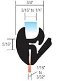 CRL一体型自己シールWeatherstrip 1 / 16 " to 3 / 32 "パネル – 3 / 16 " to 1 / 4 "ガラス
