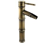 Housweety High Quality Solid Brass Anqitue Bronze Lavatory Vanity Vessel Sink Filler Faucet Bathroom