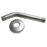 lasco-simpatico 82453snフランジ8インチのシャワーアーム、サテンニッケル