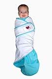 Go Mama Go Designs Snug and Tug Swaddling Blanket Small Blue Solid [並行輸入品]