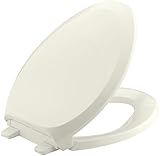 KOHLER K-4713-96 French Curve Quiet-Close with Grip-Tight Bumpers Elongated Toilet Seat, Biscuit [並行