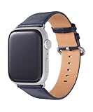 [n max n]【Apple Watch レザーバンド (49mm,45mm,44mm,42mm用/ネイビー)】アップルウォッチ対応 本革 牛革
