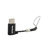 オウルテック USB Type-C 変換アダプタ ストラップ付 microUSB-TypeC USB2.0 ブラック OWL-ADCMFS-BK