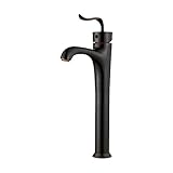 Kraus FVS-13800-Pop Up-10ORB Modern Coda Single Lever Vessel Bathroom Faucet with Matching Pop-up Dr