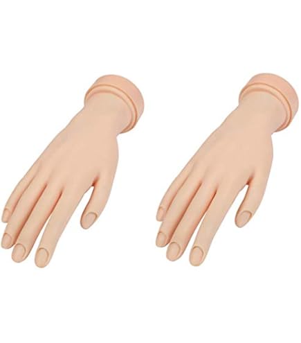 Amazon.co.jp: ADOFUNネイルアート練習用ハンド シリコン練習爪指 5個