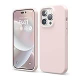 【elago】iPhone14 Pro ケース シリコン カバー シンプル スマホケース 耐衝撃 薄型 スリム 衝撃吸収 iPhoneケース SILICONE CASE ラブリーピンク
