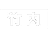 表札用名前シール 角ゴシック体　切文字 ﾎﾜｲﾄ 天地50ﾐﾘﾀｲﾌﾟ 竹内