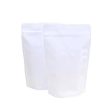 価格/ 50個Aspireコーヒーバッグwith Degassingバルブand Ziplock、複数のサイズ( 4oz、8オンス、16オンス、FDA準拠 One size ER0042_WHITE4