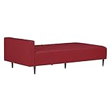 arne ベンチソファ 背もたれ無し ベンチチェアー 長椅子 片肘付き イス ダイニング 2～3人掛け 合皮レザー Baggy SA 4×7 レッド 赤