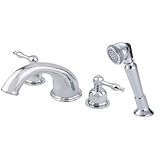Danze D302755 Sheridan Two Handle Roman Tub Faucet with Soft Touch Personal Shower, Chrome [並行輸入品]