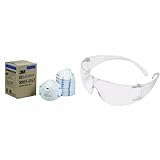 3M 使い捨て防じんマスク排気弁付き10枚 国家検定合格 8805 DS2 & 保護めがね