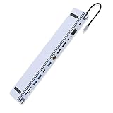 USB-C ドッキングステーション 12-in-1 Dock TF/SDカードスロット PD/Type-C/USB-A 3つ / HDMI 2つ / VGA/イーサネットポート / 3.5mmオーディオジャック搭載 最大87W 急速充電 4K@60Hz 3画面出力 5Gbps 高速データ転送 1080p対応