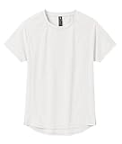[Gopune] スポーツウェア tシャツ レディース 接触冷感 半袖tシャツ 通気 インナー ランニングウェア ジム UVカット 日常着 運動着(ホワイト L)