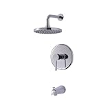 Ultra Faucets UF79500 Euro Collection Single-Handle Bathtub and Shower Faucet, Chrome by Ultra Fauce