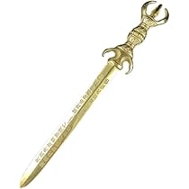 三鈷剣 全長38cm 真鍮製 密教法具 不動明王剣 宝剣 仏教美術 不動剣 動画あり】三鈷剣 全長38cm 真鍮製 密教法具 不動明王剣 宝剣