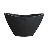 インテリアポット メーセ　ボート M 24cm ブラック 穴無し 【2個入り】