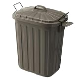 カインズ(CAINZ) ゴミ箱 60L モカ 踏んでもこわれない ダストボックス フタ付 ロック付 ペール 日本製 屋外 ベランダ 大容量 フタ付きゴミ箱