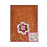 Bacatiダマスクピンクとチョコレートベビーブランケット