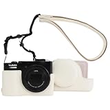Rieibi TZ99 カメラケース、Panasonic Lumix DC-TZ99/ DC-ZS99デジタルカメラ用PUレザーカメラケース、調節可能なショルダーストラップ付き取り外し可能な保護ケース、ビューティーカバー