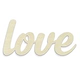 UNFINISHEDWOODCO 300028 Script Love Wall Decor [並行輸入品]