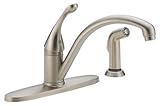 Delta 440-DST Collins Single Handle Kitchen Faucet with Spray, Chrome [並行輸入品]