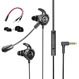 ングイヤホン マイク付き Switch ps4 ps5 対応 3.5mm ジャック ゲーミングヘッドセット ゲームイヤホン pcパソコン イヤホンマイク 有線 カナル型 ボイスチャット ヘッドセット 【くろあか】
