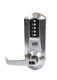 Kaba 5031BWL-26D-41 Cylindrical Push Button Lock With Lever Dod Bic Ko Us26D, Satin Chrome by Simple
