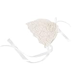 【ノーブランド品】0-3ヶ月　赤ちゃん　レース　綿　ボンネット　幼児　帽子　キャップ　写真撮影　アクセサリー　快適　全3色 - ホワイト