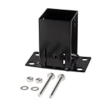 アイガーデン(igarden) 60mm角 ラティスポスト 固定金具 平止めスリム 1個 ポール固定金具 柱固定金具 (1, 平留め用小)