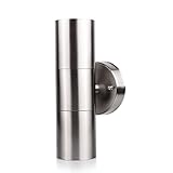 Powstro Outdoor Wall Light,Waterproof Stainless Steel Up Down GU10 LED Wall Lamp [並行輸入品]