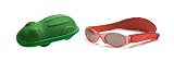 Gift Pack Baby Red Babybanz Sunglasses and Green Frog Sunglasses Case 0 - 2 years by Baby Banz