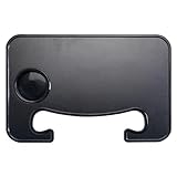 適合トヨタノア ヴォクシー 70系 80系 90系 / トヨタ アルファード ヴェルファイア 20系 30系 40系 車用テーブル・コンパクトテーブル・営業マン・パソコン机・ランチ・ハンドルに引っ掛ける・ノートパソコン・休憩・食事・書類作成・営業車・簡単取付・マック/フックハンドルトレー(Black)