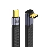 cablecc USB4 40Gbps 240W USB-C Type-C オス-オス 100W 8K フラットスリム FPC データケーブル アップアングル付き ノートパソコン 携帯電話用 13cm