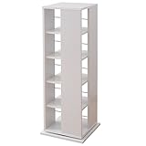 山善(YAMAZEN) 回転コミックラック 本棚 5段 すき間収納 CRCR-5