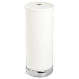 InterDesign York Free Standing Toilet Paper Holder ? Spare Roll Storage for Bathroom Clear Frosted/C
