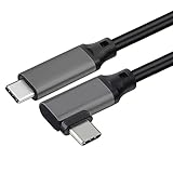 USB 3.2 Type C ケーブル L字(0.2m, グレー) LpoieJun.J【20Gbps転送 100w急速充電 4K@60Hz映像出力 PD3.0/QC3.0対応 】タイプc ケーブル MacBook/MacBook Pro/iPad Pro/Nintendo Switch/Xperia/Galaxy/Google Pixel等Type-C機種対 超高耐久