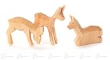 シカのミニチュアは (3) およそ 5.5 cm の鉱石山のクリスマス図木図の高さを切り分けました